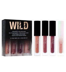 Huda Beauty Wild Liquid Matte + Silk Balm Minis Lipstick Set