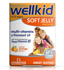 Vitabiotics Wellkid Soft Jelly Strawberry Pastilles