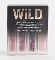 Huda Beauty Wild Liquid Matte + Silk Balm Minis Lipstick Set
