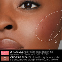 NARS Orgasm Four Play Blush, Contour, and Highlighter Palette