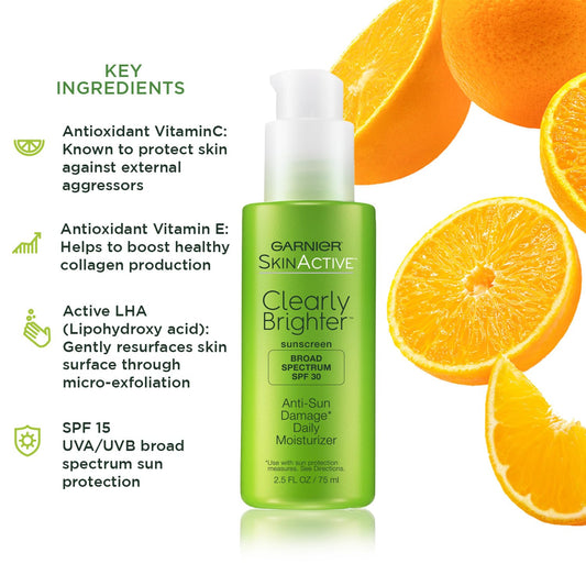 Garnier SkinActive Clearly Brighter Anti-Sun Damage Moisturizer SPF 30